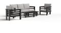 Ada Luxury Aluminium Corner Sofa with Coffee Table - The Outlet Home