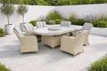 Antigua 6 Seat Oval Dining Set with Lazy Susan - Pre - order due May - The Outlet Home