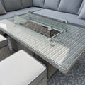 Antigua Corner Sofa Set with Rising Fire Pit Table, Stools & Armchair - Pre - order due in 20th February - The Outlet Home
