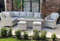 Antigua Corner Sofa Set with Rising Fire Pit Table, Stools & Armchair - Pre - order due in 20th February - The Outlet Home