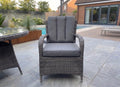 Antigua Elite 6 Seat Oval Dining Set with Lazy Susan in Grey - Order by 21st July for Free Parasol & Weather Cover - The Outlet Home