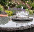 Antigua Elite 6 Seat Oval Dining Set with Lazy Susan in Grey - Order by 21st July for Free Parasol & Weather Cover - The Outlet Home