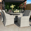 Antigua Luxury 8 Seat Dining Set with Lazy Susan - Pre - order due end of July - The Outlet Home