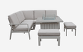 Luxury Jumeirah Aluminium Corner Sofa Set with Fire Pit Table - The Outlet Home