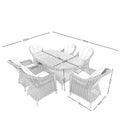 Marseille Luxury 6 Seat Dining Set Natural - Order by 9th July for Free Parasol & Weather Cover - The Outlet Home