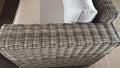 Marseille Luxury Modular Corner Sofa with Rise and Fall Fire Pit Dining Table in Natural Grey - Order by 17th July for Free Parasol & Weather Cover - The Outlet Home