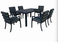 Miami Aluminium 6 Seat Dining Set - The Outlet Home