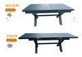 Rio 6 Seat Aluminium Extending Dining Set - The Outlet Home