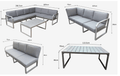 Sofia Aluminium Corner Sofa Grey in grey - The Outlet Home