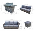 Venice Corner Sofa with Fire Pit Dining Table - The Outlet Home