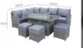 Venice Corner Sofa with Fire Pit Dining Table - The Outlet Home