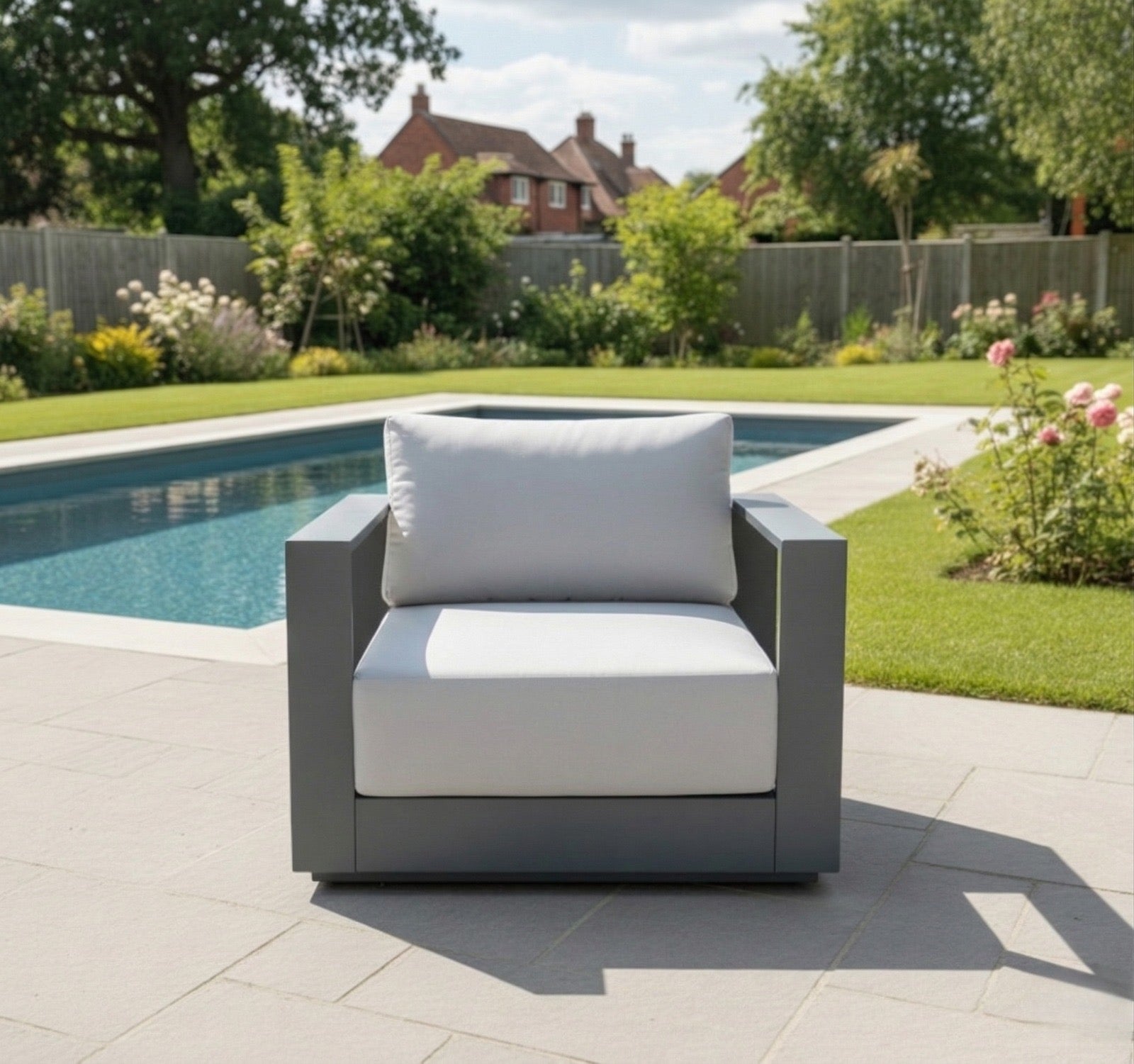 Viceroy Luxury Aluminium Sofa Set with Rise and Fall Fire Pit Table (optional chair available) Due in May - The Outlet Home