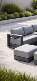 Viceroy Luxury Aluminium Sofa Set with Rise and Fall Fire Pit Table (optional chair available) Due in May - The Outlet Home